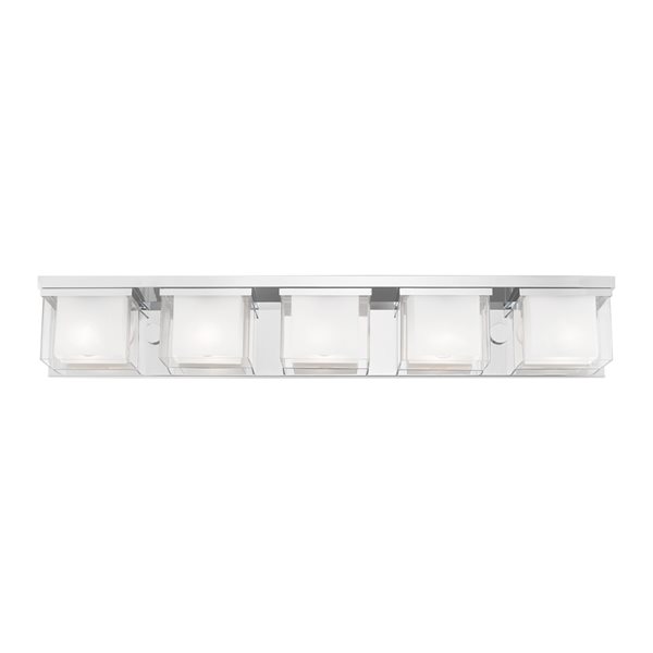 Livex Lighting Duval 5-light Chrome Modern/contemporary Vanity Light
