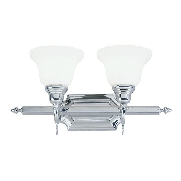 Livex Lighting French Regency 2light Chrome Traditional Vanity Light