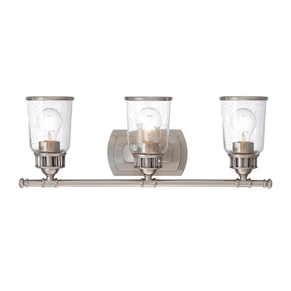 Livex Lighting Lawrenceville 3-light Nickel Traditional Vanity Light