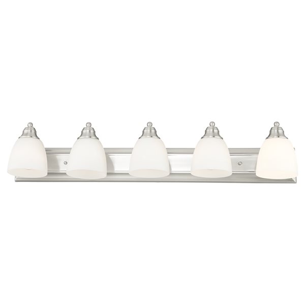 Livex Lighting Springfield 5-light Nickel Transitional Vanity Light