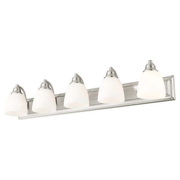 Livex Lighting Springfield 5-light Nickel Transitional Vanity Light