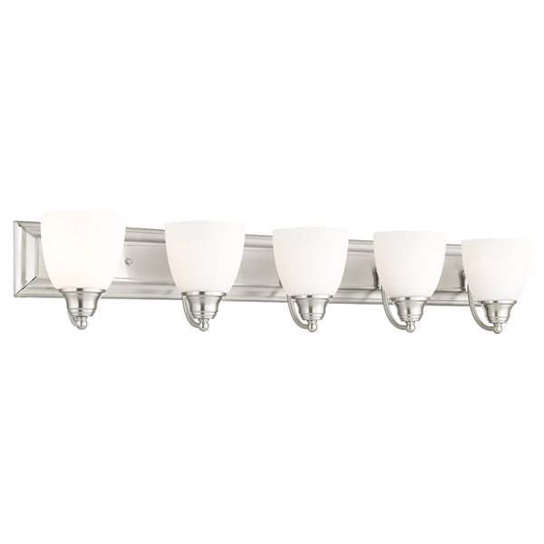 Livex Lighting Springfield 5-light Nickel Transitional Vanity Light