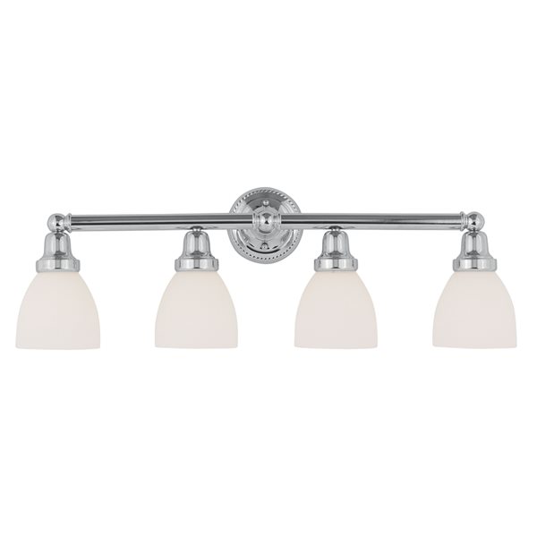 Livex Lighting Classic 4-light Chrome Traditional Vanity Light 1024-05 ...