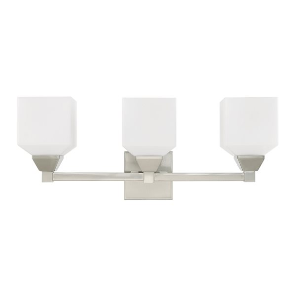 Livex Lighting Aragon 3-light Nickel Transitional Vanity Light