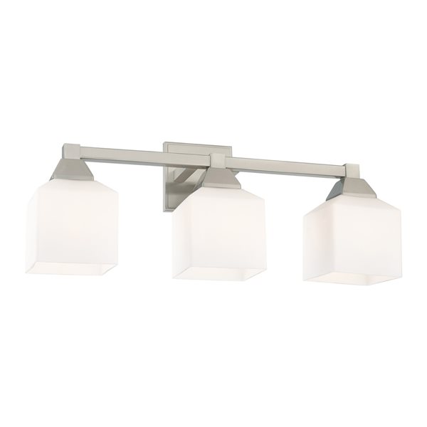 Livex Lighting Aragon 3-light Nickel Transitional Vanity Light