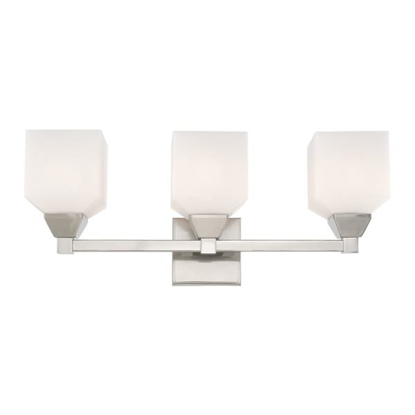 Livex Lighting Aragon 3-light Nickel Transitional Vanity Light