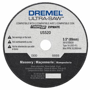 Dremel Ultra-Saw US520 3.5-in Continuous Carbide Saw Blade