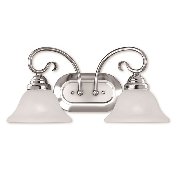 Livex Lighting Coronado 2-Light Chrome Transitional Vanity Light