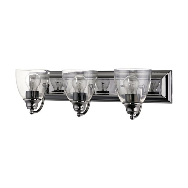 Livex Lighting Birmingham 3-Light Black Transitional Vanity Light