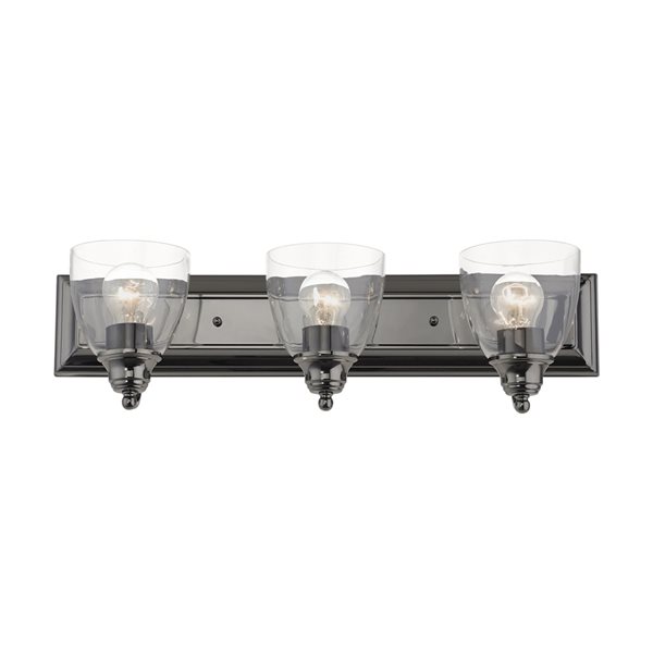 Livex Lighting Birmingham 3-Light Black Transitional Vanity Light
