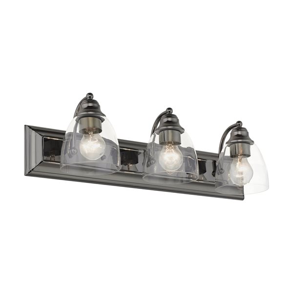 Livex Lighting Birmingham 3-Light Black Transitional Vanity Light