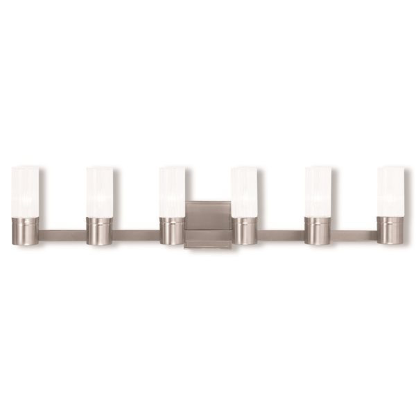 Livex Lighting Midtown 6-Light Nickel Modern/Contemporary Vanity Light