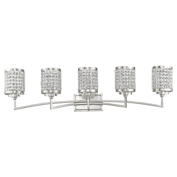 Livex Lighting Grammercy 5-Light Nickel Transitional Vanity Light