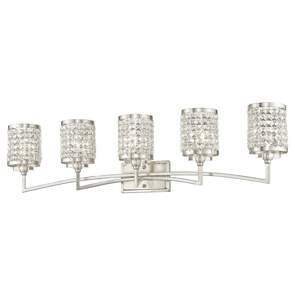 Livex Lighting Grammercy 5-Light Nickel Transitional Vanity Light