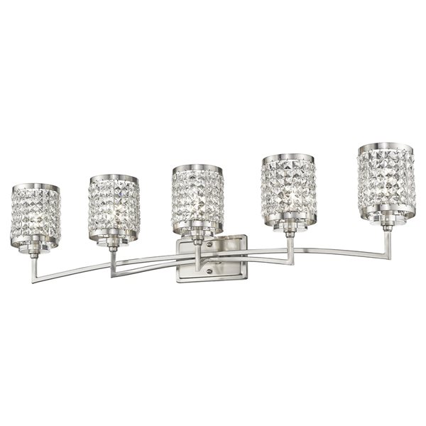 Livex Lighting Grammercy 5-Light Nickel Transitional Vanity Light