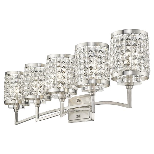 Livex Lighting Grammercy 5-Light Nickel Transitional Vanity Light