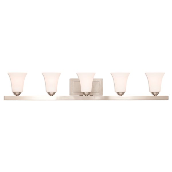 Livex Lighting Ridgedale 5-Light Nickel Transitional Vanity Light