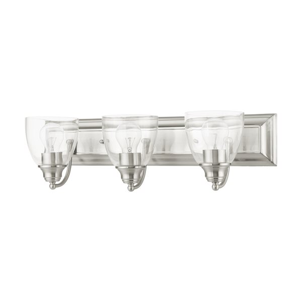 Livex Lighting Birmingham 3-Light Nickel Transitional Vanity Light