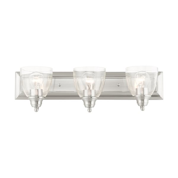 Livex Lighting Birmingham 3-Light Nickel Transitional Vanity Light