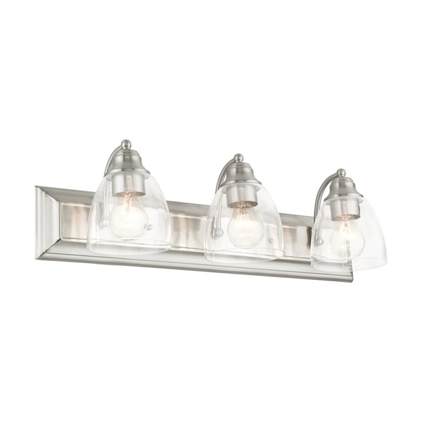Livex Lighting Birmingham 3-Light Nickel Transitional Vanity Light