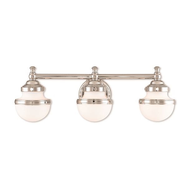 Livex Lighting Oldwick Chrome 3-Light Transitional Vanity Light