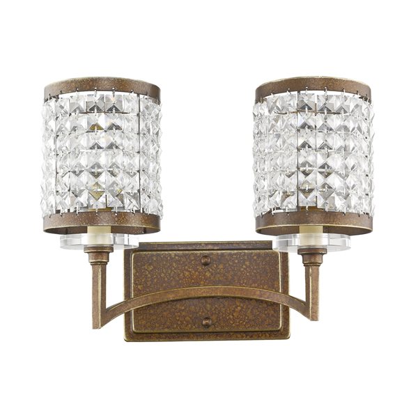 Livex Lighting Grammercy 2-Light Bronze Transitional Vanity Light