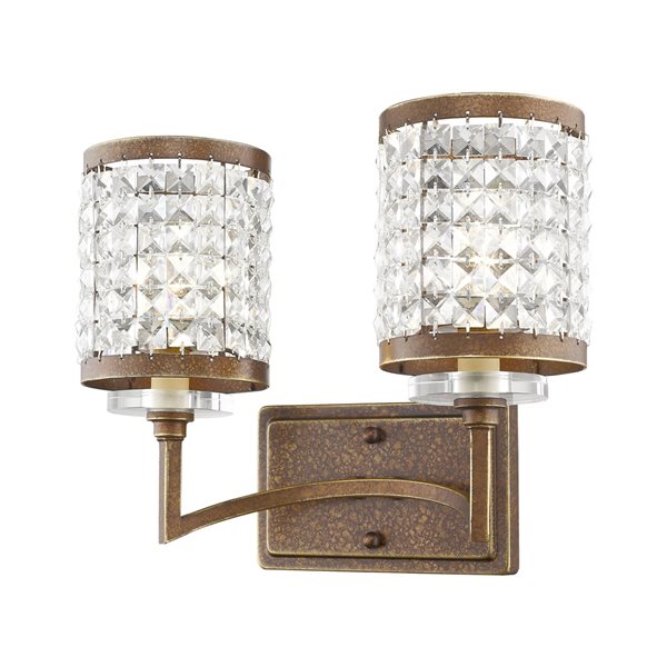 Livex Lighting Grammercy 2-Light Bronze Transitional Vanity Light