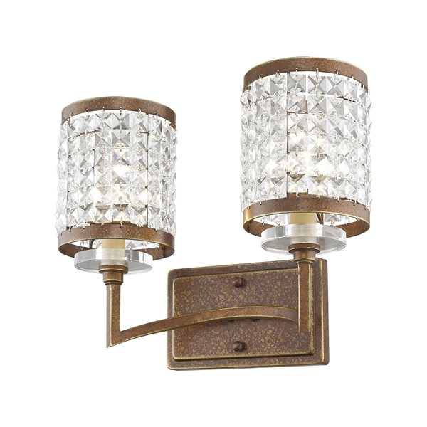 Livex Lighting Grammercy 2-Light Bronze Transitional Vanity Light