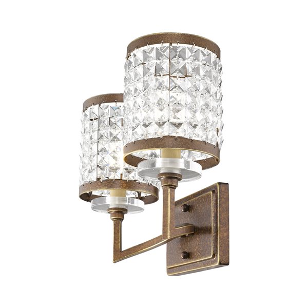 Livex Lighting Grammercy 2-Light Bronze Transitional Vanity Light
