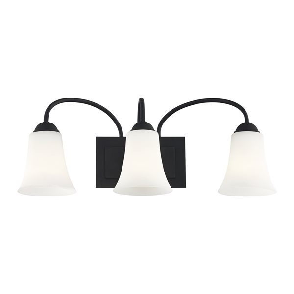 Livex Lighting Ridgedale 3Light Black Transitional Vanity Light 6483