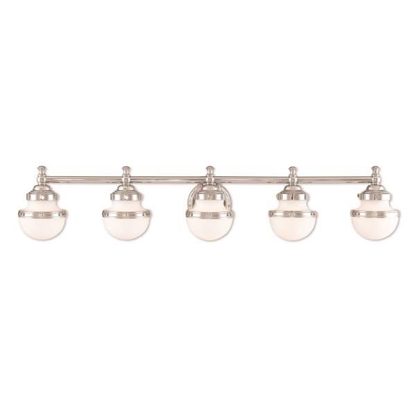 Livex Lighting Oldwick Chrome 5-Light Transitional Vanity Light