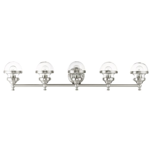 Livex Lighting Oldwick 5-Light Nickel Transitional Vanity Light