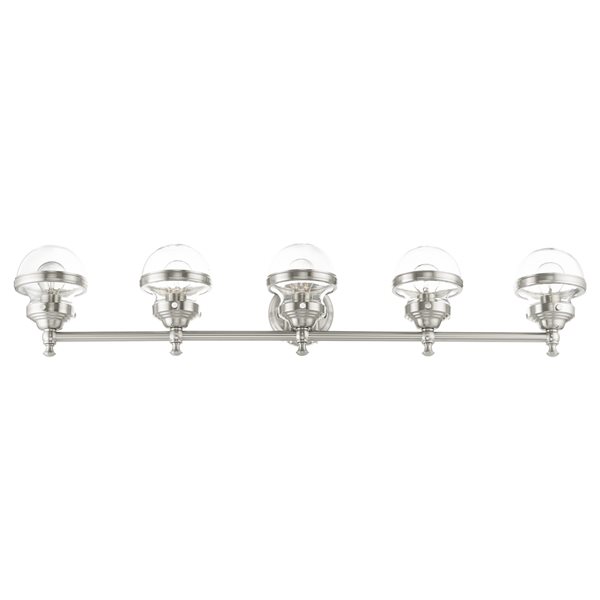 Livex Lighting Oldwick 5-Light Nickel Transitional Vanity Light