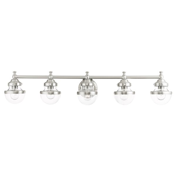 Livex Lighting Oldwick 5-Light Nickel Transitional Vanity Light
