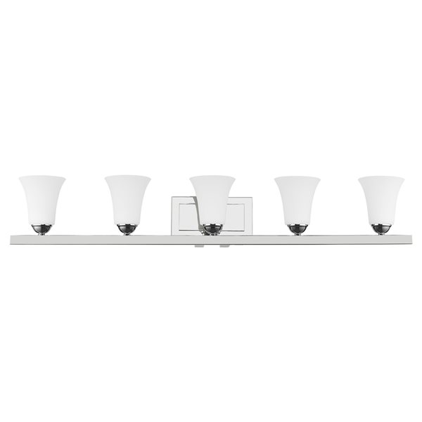 Livex Lighting Ridgedale 5-Light Chrome Transitional Vanity Light