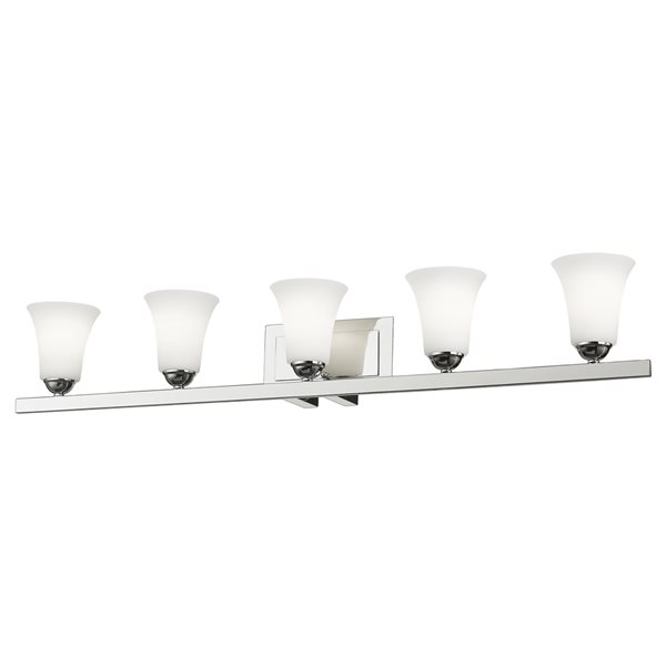Livex Lighting Ridgedale 5-Light Chrome Transitional Vanity Light