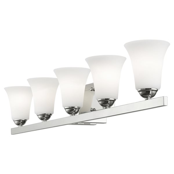 Livex Lighting Ridgedale 5-Light Chrome Transitional Vanity Light