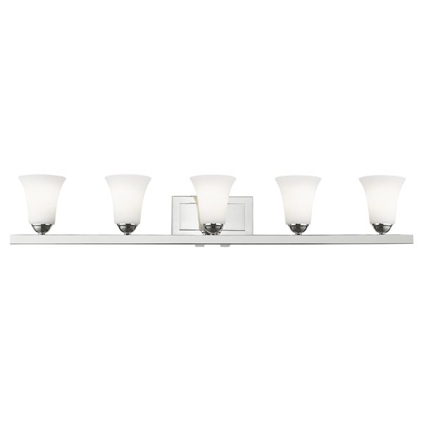 Livex Lighting Ridgedale 5-Light Chrome Transitional Vanity Light