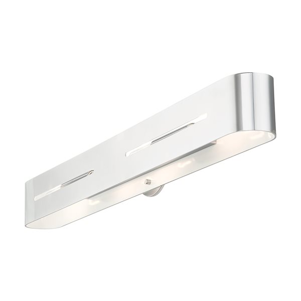 Livex Lighting Ravena 4-Light Chrome Industrial Vanity Light