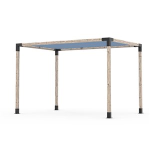 Toja Grid 8-ft x 12-ft Freestanding Pergola Kit for 4 x 4 Wood - Denim Canopy Included