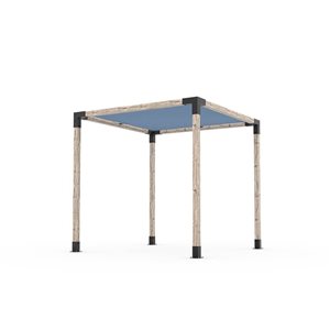Toja Grid 8-ft x 10-ft Freestanding Pergola Kit for 4 x 4 Wood - Denim Canopy Included