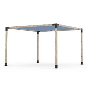 Toja Grid 12-ft x 12-ft Freestanding Pergola Kit for 4 x 4 Wood - Denim Canopy Included