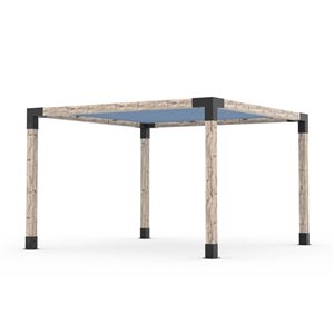 Toja Grid 12-ft x 12-ft Freestanding Pergola Kit for 6 x 6 Wood - Denim Canopy Included