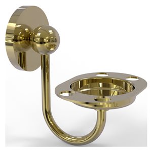 Allied Brass Prestige Skyline Unlacquered Brass Tumbler and Toothbrush Holder