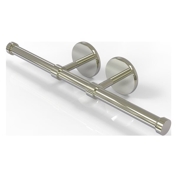 Allied Brass Prestige Skyline Wall Mount Double Post Polished Nickel Toilet Paper Holder