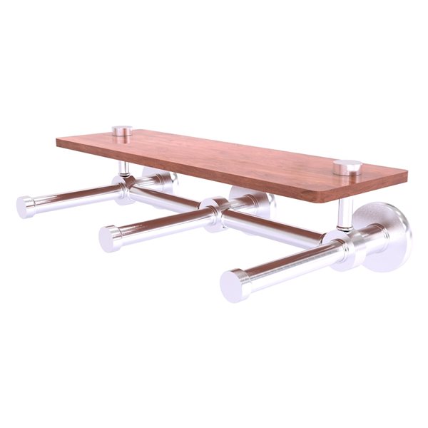 Allied Brass Double Post Wall Mount Prestige Skyline Satin Chrome Toilet Paper Holder