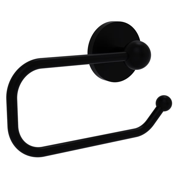 Allied Brass Prestige Skyline Wall Mount Matte Black Single Post Toilet Paper Holder