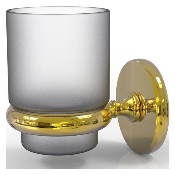 Allied Brass Prestige Skyline Polished Brass Tumbler and Toothbrush Holder  in the Toothbrush Holders & Tumblers department at