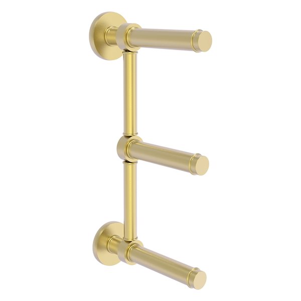 Allied Brass Satin Brass Wall Mount Prestige Skyline Double Post Toilet Paper Holder