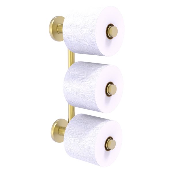 Allied Brass Satin Brass Wall Mount Prestige Skyline Double Post Toilet Paper Holder